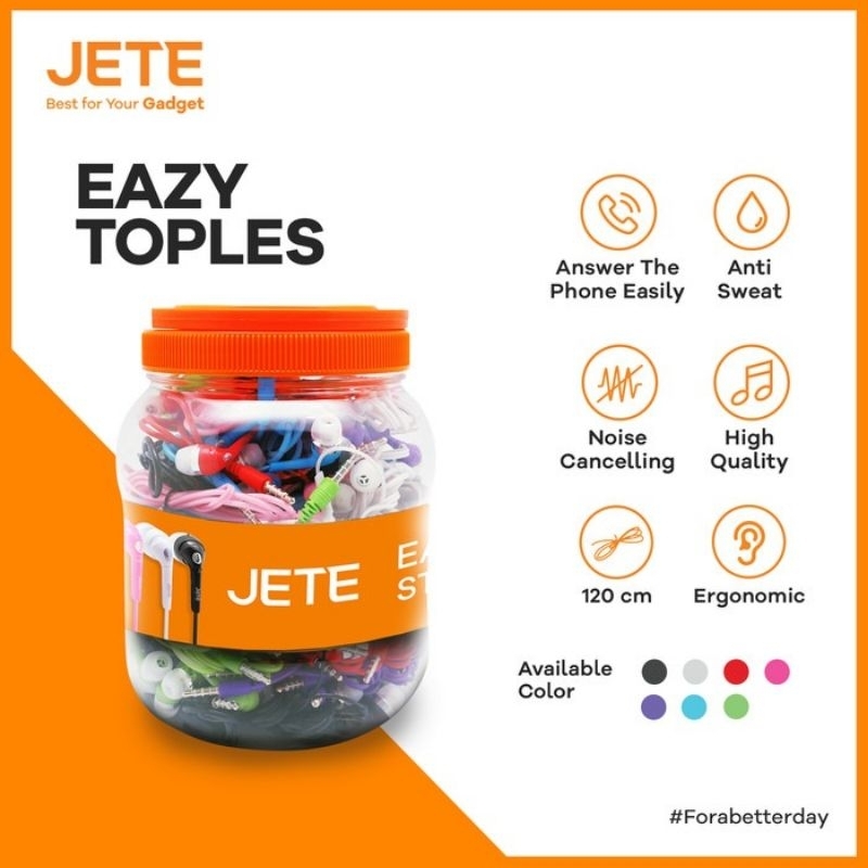 HEADSET TOPLES JETE EAZY (TOPLES ISI 50 PCS) | HEADSET KABEL