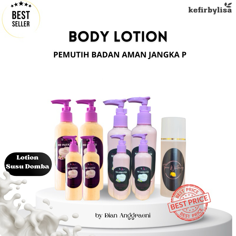 DIAN HANDBODY WHITENING | HB Injeksi | HB Arbutin | Toner Lemon | Toner Strong