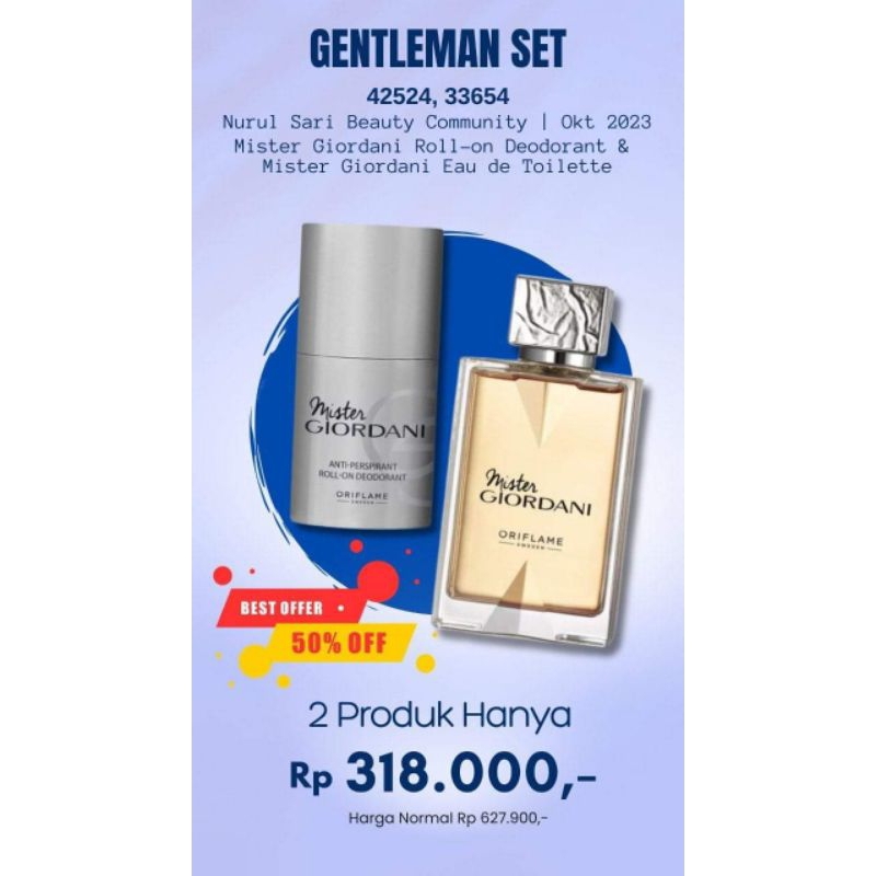 SET MISTER Giordani EDT + mister Giordani deodorant