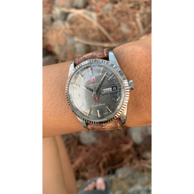 MURAH JAM TANGAN RADO PURPLE HORSE AUTOMATIC 25jewels VINTAGE ORIGINAL