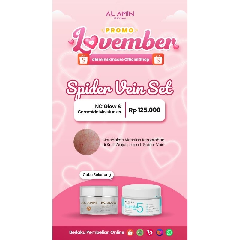 Alamin Spidervein set (NC glow luminous + Ceramide moisturaizer)