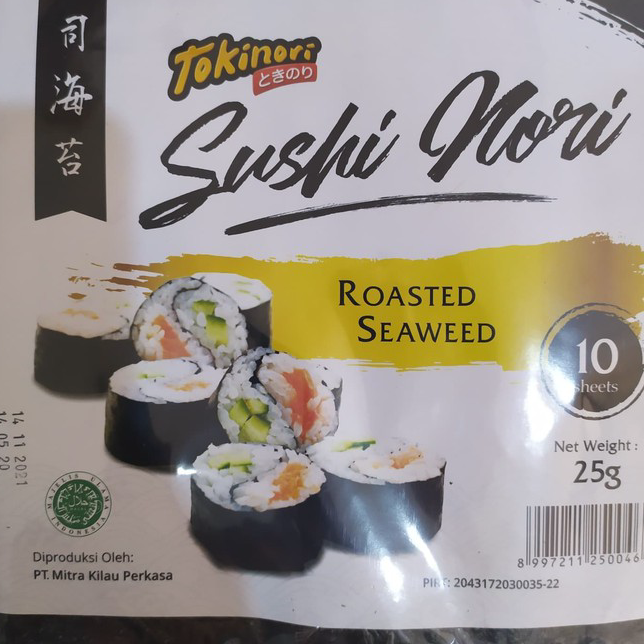 

☍✭✽ TOKINORI SUSHI NORI 10 LEMBAR / SHEET - RUMPUT LAUT PANGGANG - ROASTED SEAWEED