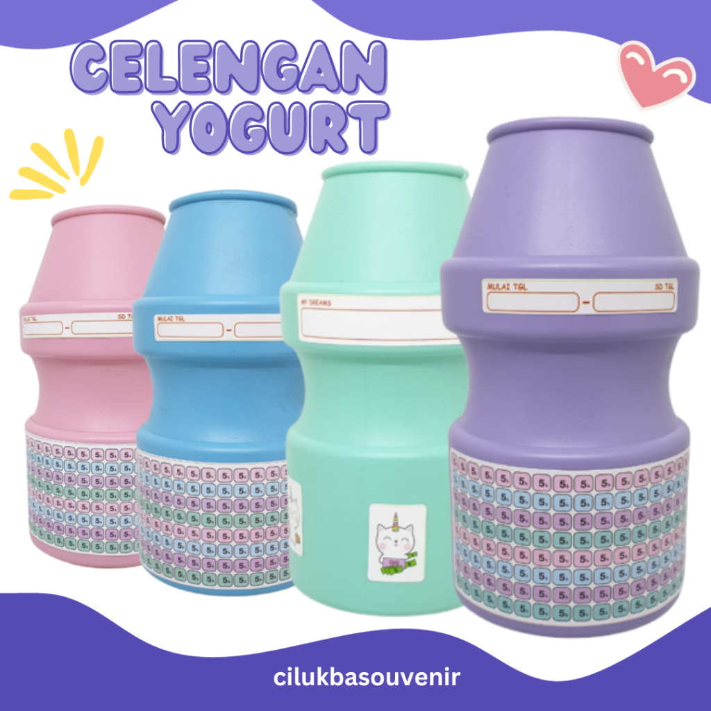Celengan anak Yogurt | Celengan anak murah souvenir ulang tahun
