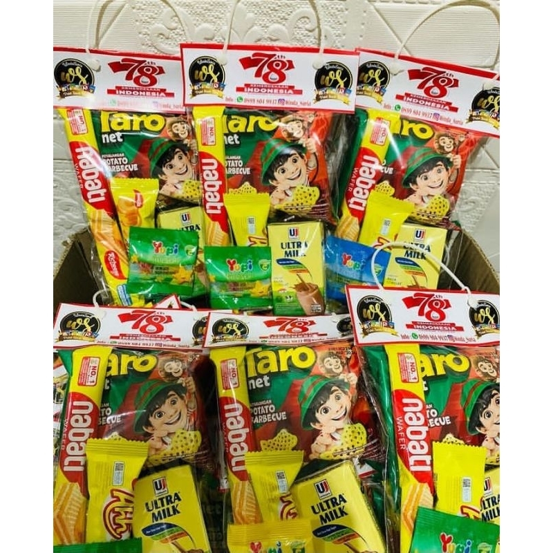 

paket snack ultah free label foto