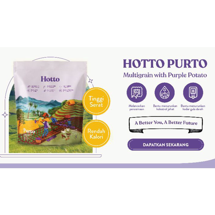 

➶⁎✶ BUNDLING 2 POUCH !! Hotto Purto Multigrain with Purple Potato (32 Sachet)