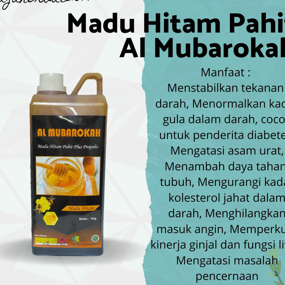 

➬✪✸ Madu Hitam Pahit Al Mubarokah Kemasan 1 Kg
