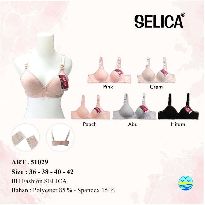 Bra Fashion Tanpa Kawat Cup Besar Selica BH 51029