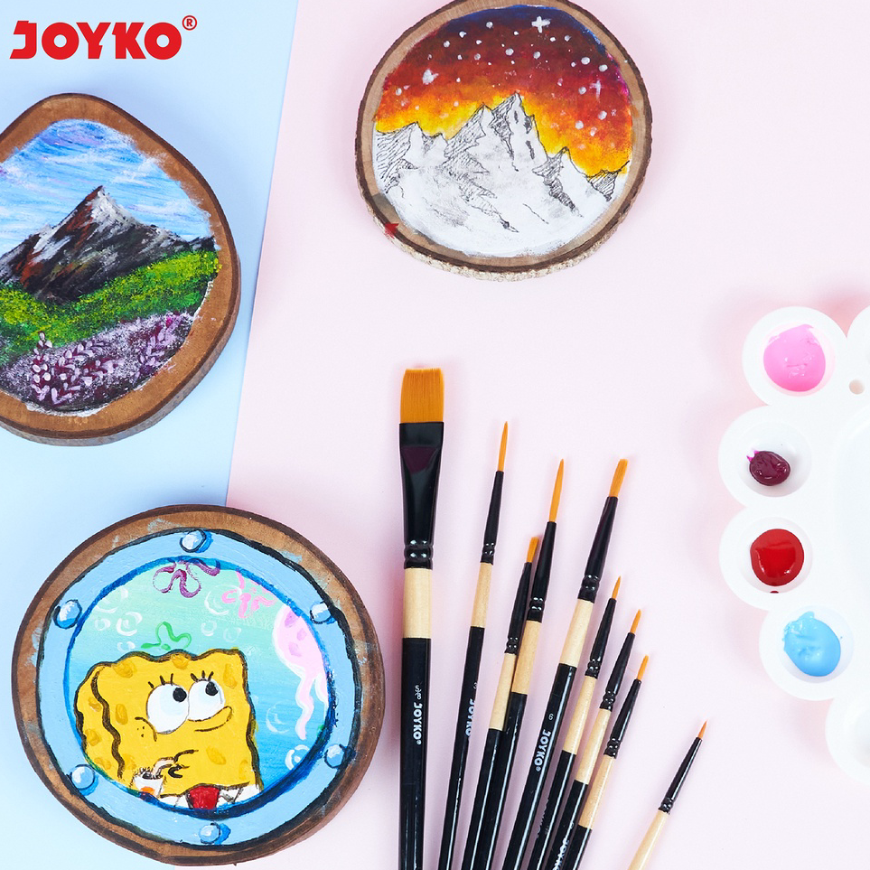 

Terlaku. Brush Kuas Cat Air Cat Minyak Lukis Acrylic Joyko BR-9