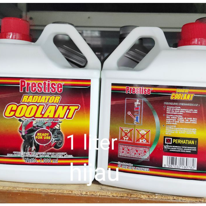 Dijual Murah air coolant air radiator prestise hijau 1000 ml for all motor dan mobil