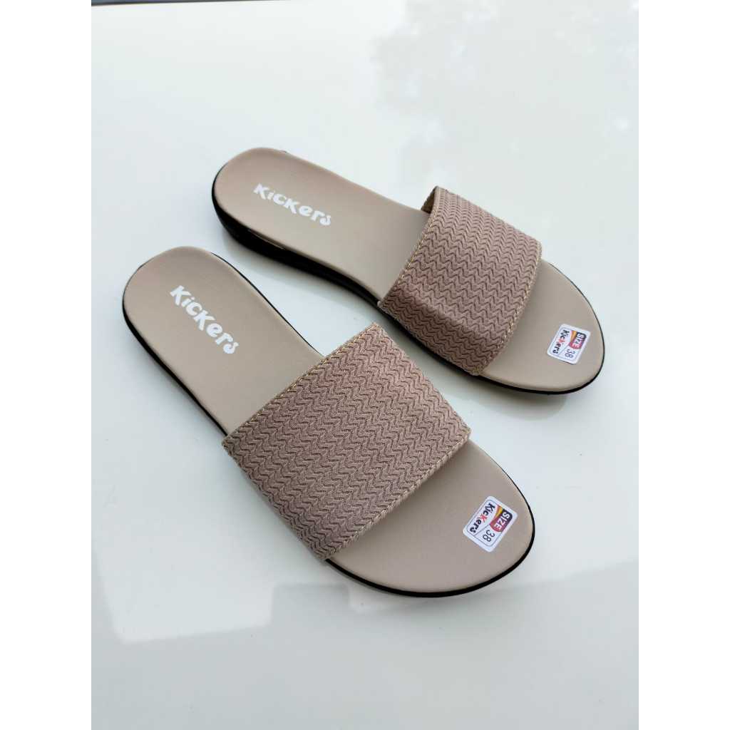 sandal wanita murah/sandal rajut Kickers wanita // sandal rajut modern model flat termurah