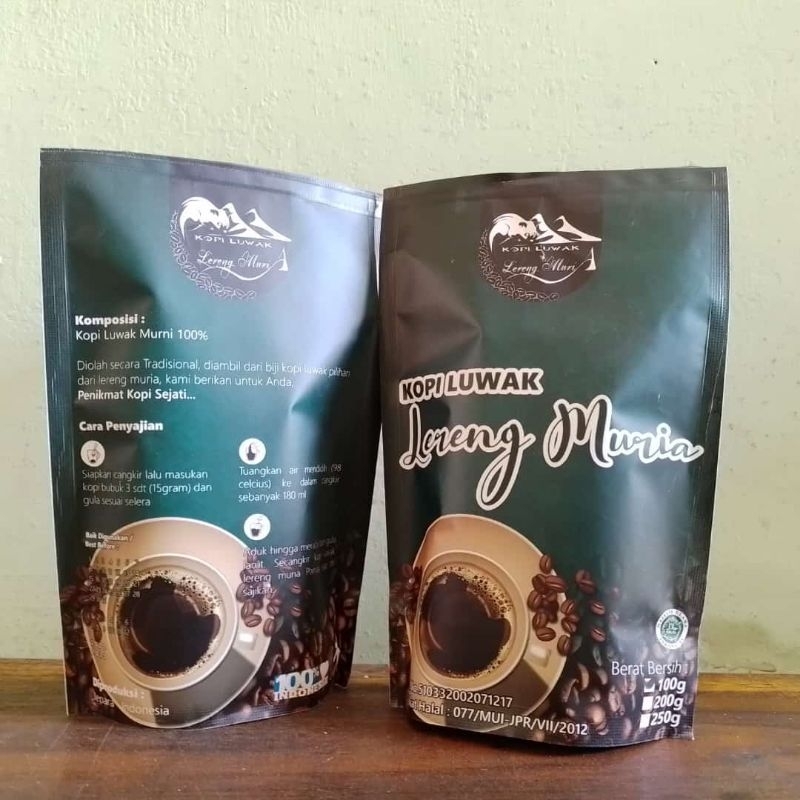 

Kopi Luwak asli Lereng Muria 100gr