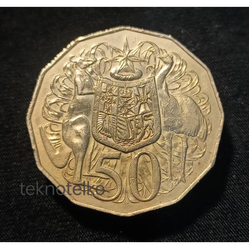 Uang Koin / Coin 50 cent Australia 1983