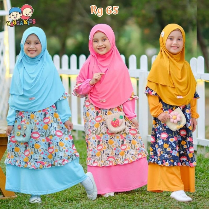 Gamis Anak Cantik Usia 3 - 12 Tahun / Gamis Kaos RG65 Raggakids