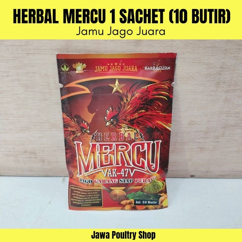HERBAL MERCU AK-47 ORIGINAL - Jamu Khusus Ayam Petarung - 1 Sachet