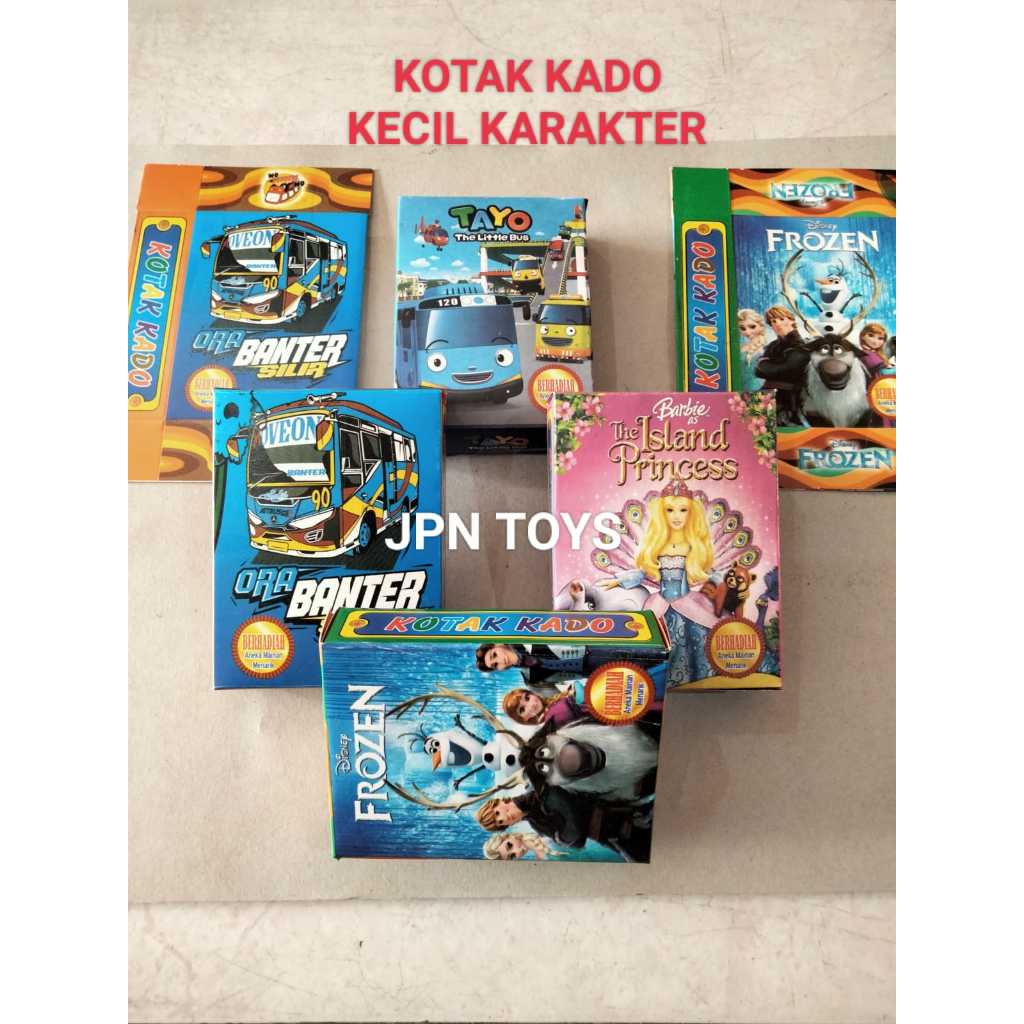 

100 pcs kotak kado karakter kecil kosong grosir murah