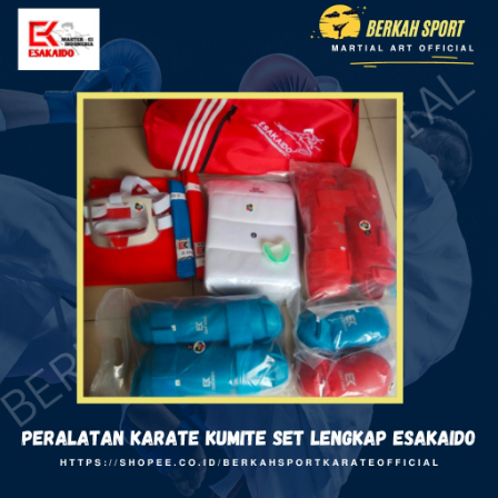 Peralatan karate kumite set lengkap Esakaido Non Tas