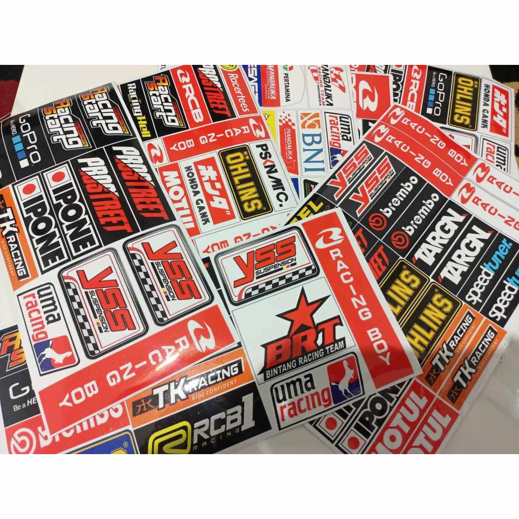 STICKER BENGKEL LENGKAP TERBARU VIRAL | STICKER PACK MOTOR | STICKER RACING AESTHETIC VARIASI MOTOR 