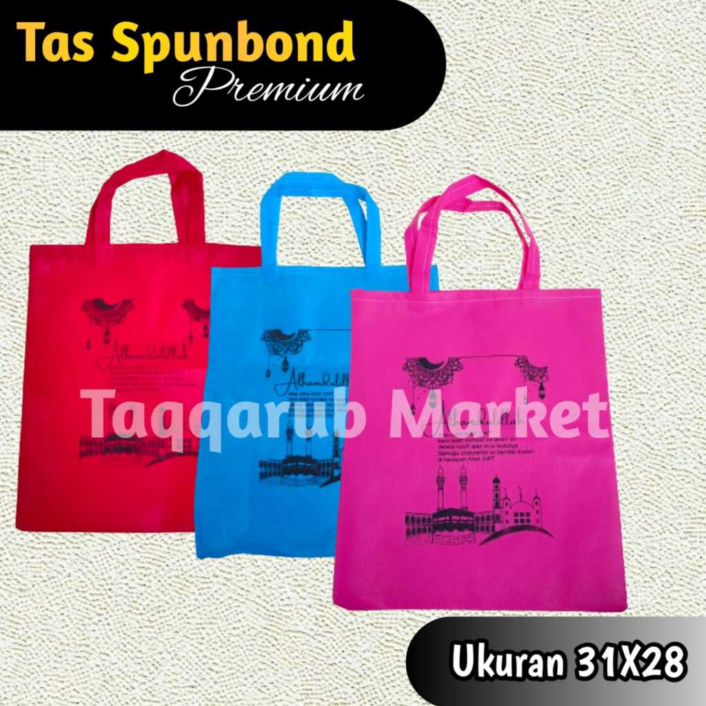 

(100 PCS) Tas Souvenir Umroh Tas Souvenir Haji PREMIUM SPUNBOND Tas Oleh-Oleh Haji & Umroh