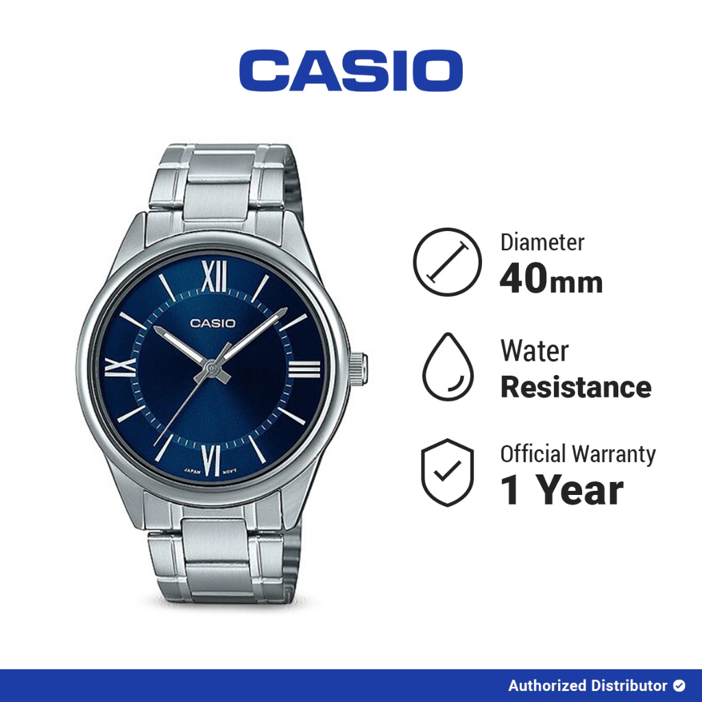[READY INSTANT] Casio MTP-V005D-2B5UDF Jam Tangan Pria Original