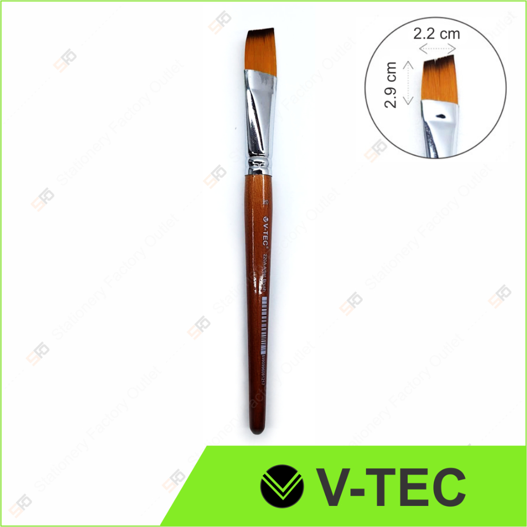 

Kuas Lukis Angular V-Tec 220A Satuan - Agular Paint Brush No. 20