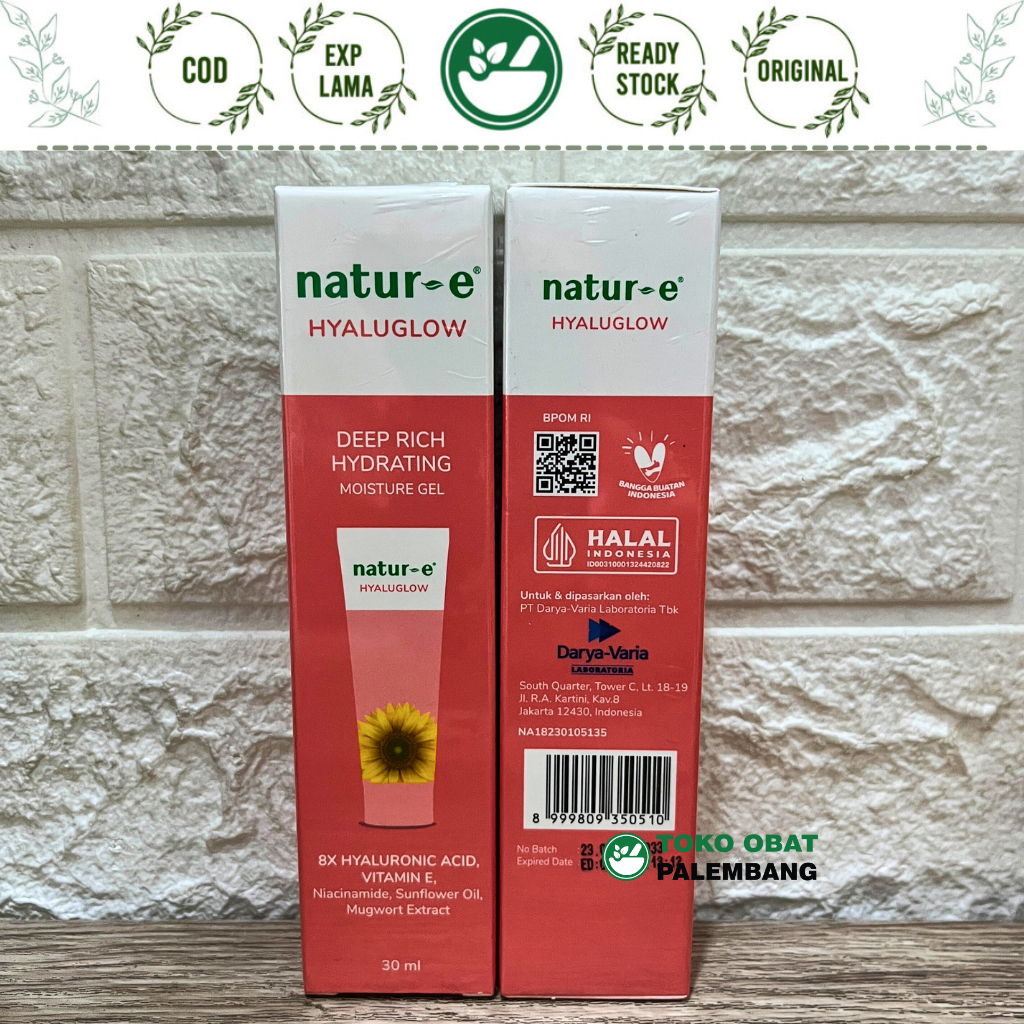 NATUR-E HYALUGLOW DEEP RICH HYDRATING MOISTURE GEL HALAL BPOM NATUR E KRIM MUKA