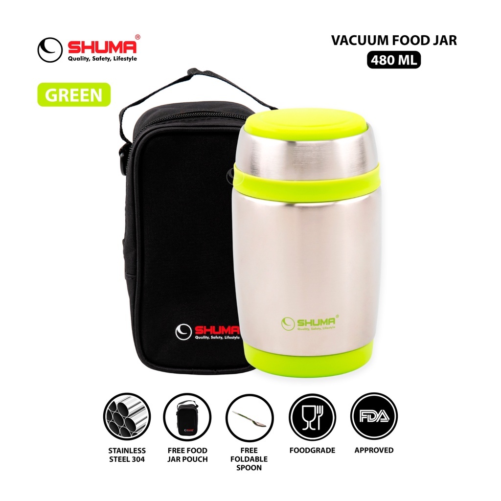 Wadah Makanan/Termos Bubur/Sop SHUMA Stainless Food Jar 380ml/480ml/580ml