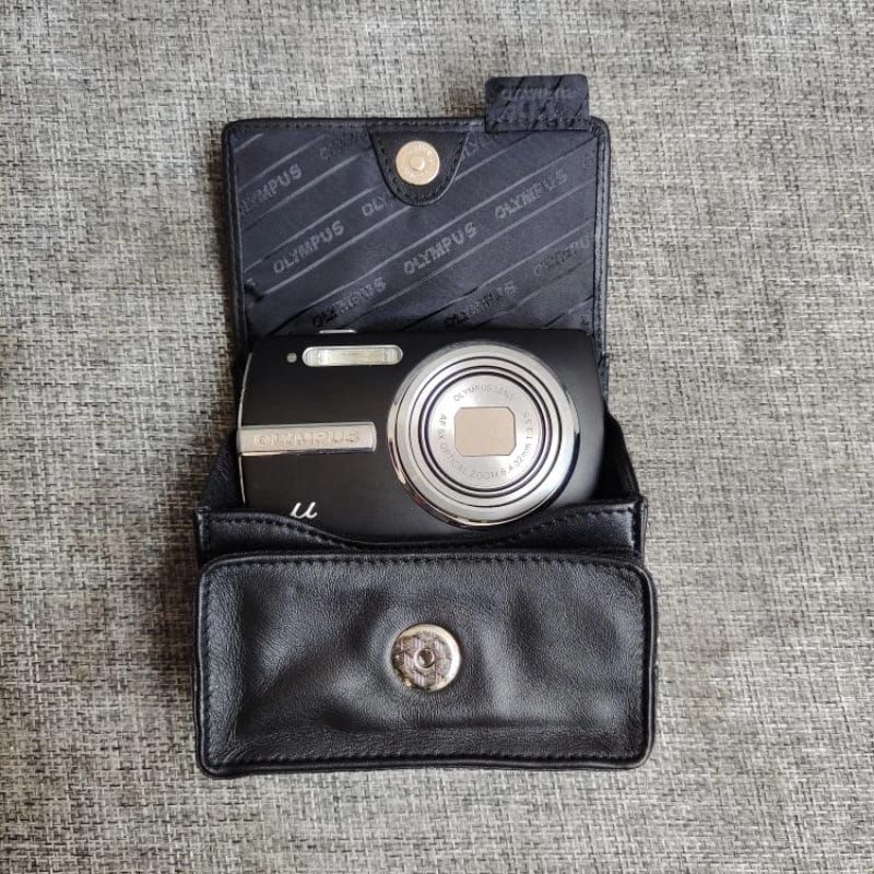 Leather case Olympus Mju for kamera digital Original