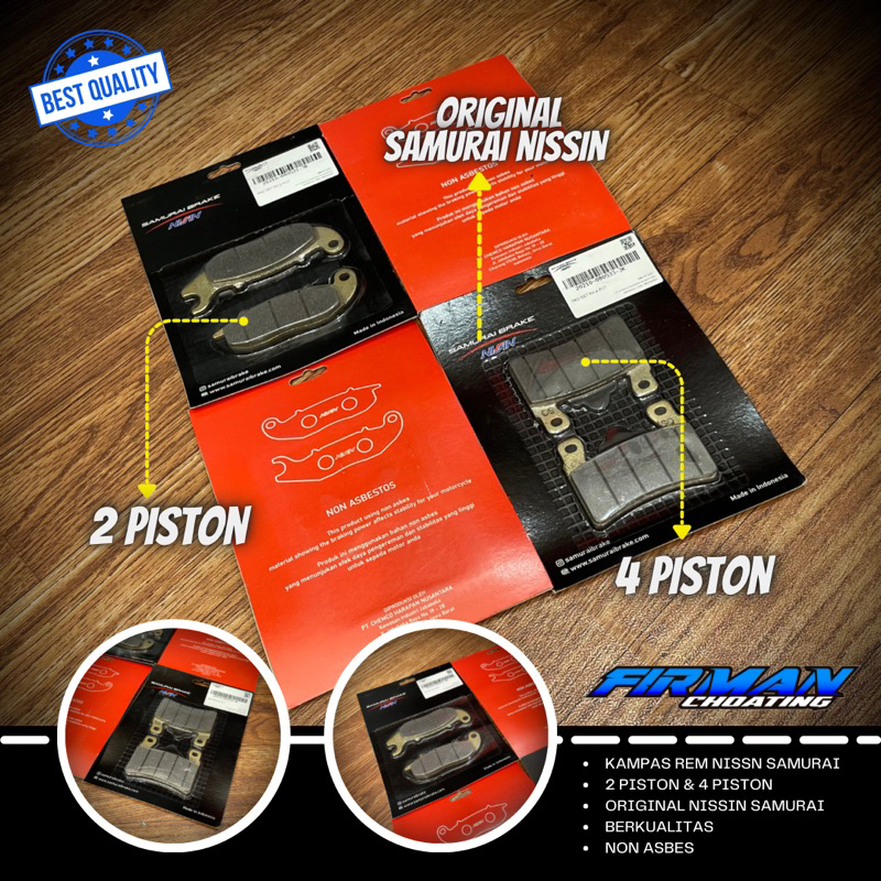 KAMPAS REM KALIPER NISSIN 2 PISTON & 4 PISTON ORIGINAL NISSIN SAMURAI