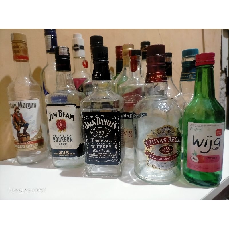 Botol bekas minuman/botol hias/botol pajangan/botol unik/