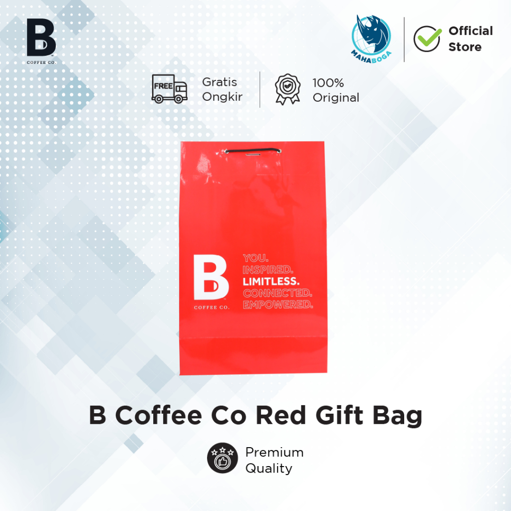 B COFFEE CO RED Gift Bag