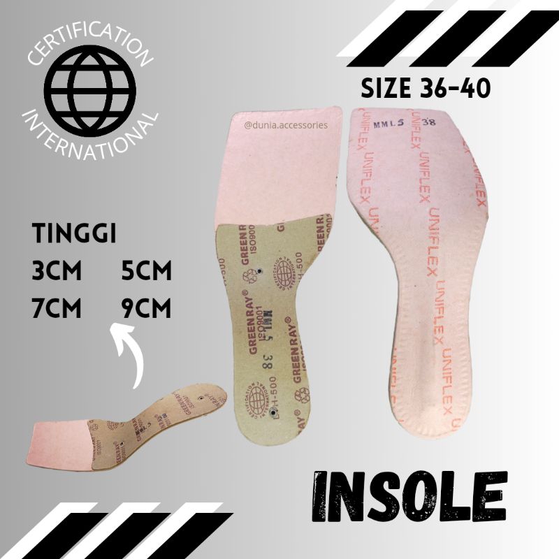 BENSOL/INSOLE SANDAL SEPATU WANITA BAHAN FINTEX LOKAL