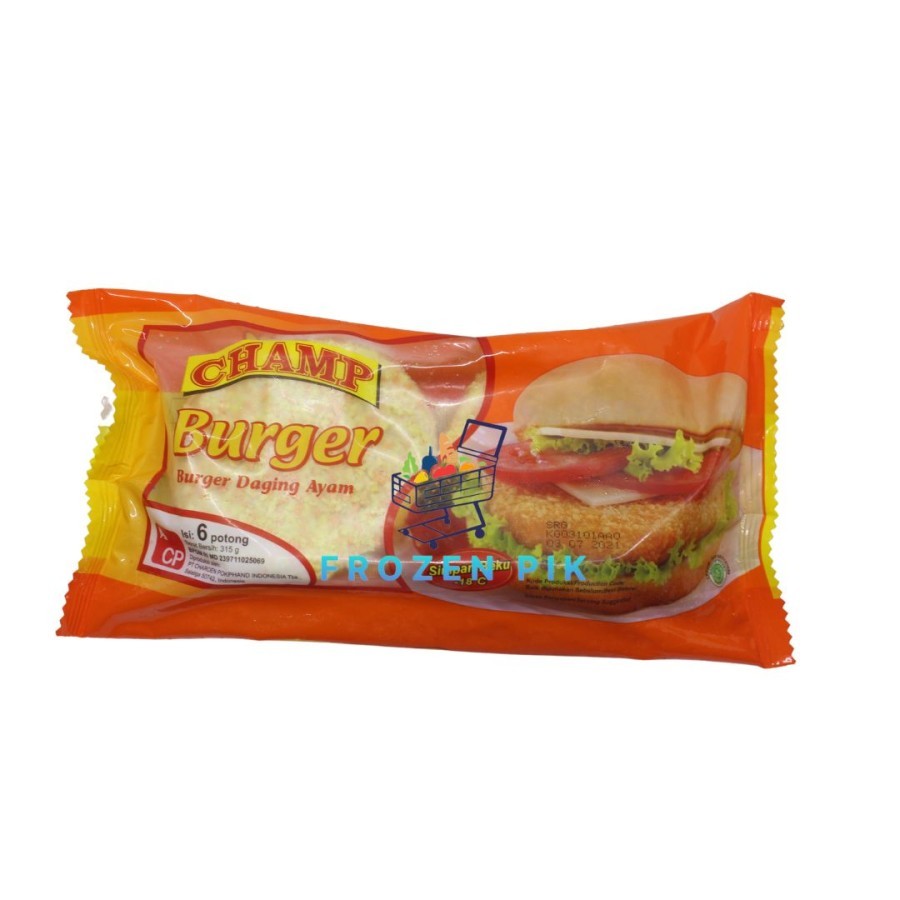 

Champ Burger Ayam 315 Gr Isi 6 Pcs