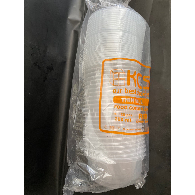thinwall 200ml round bowl / bulat merk kcs murah harga grosir