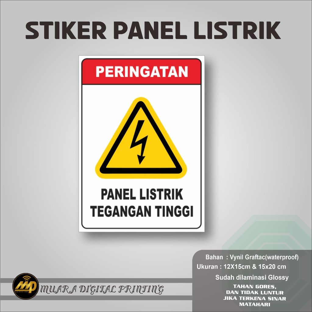 

Stiker Peringatan Panel Tegangan Tinggi
