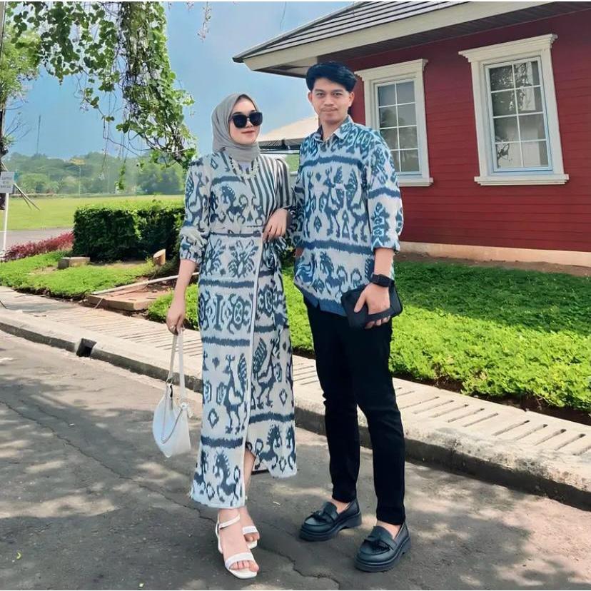COUPLE TENUN BAJU KONDANGAN DRESS MAXI ETNIK SUMBA TORAJA TERBARU