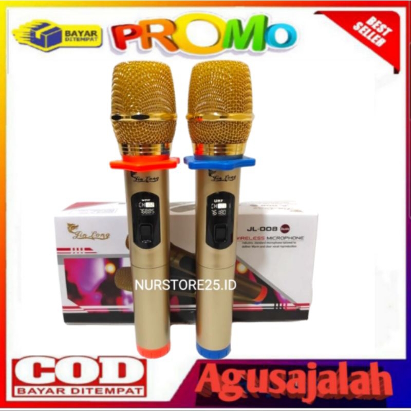 Microphone Profesional Wireless Mic Double Jinlong JL-008/Mic Wireless Double Jinlong JL-008 /Mic Ka
