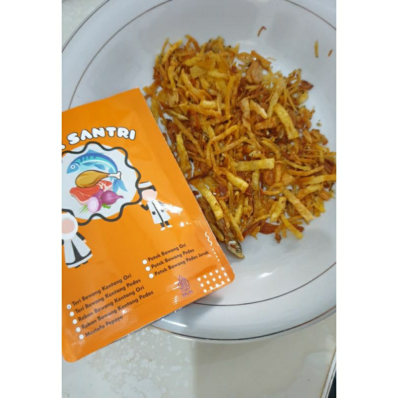 

Lauk Santri varian teri,bawang,kentang ori