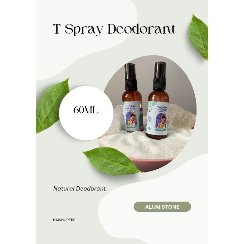 Natural Deodorant Spray 60ml, T-Spray Deodorant, Deodorant Spray