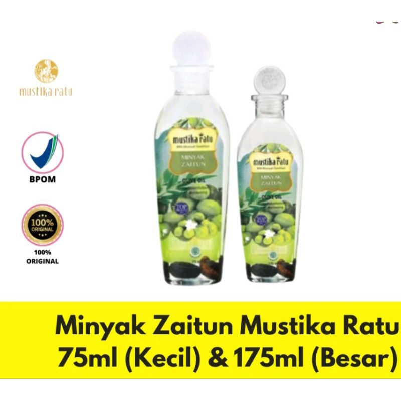 MINYAK ZAITUN MUSTIKA RATU 75 ML & MUSTIKA RATU MINYAK ZAITUN 175 ML