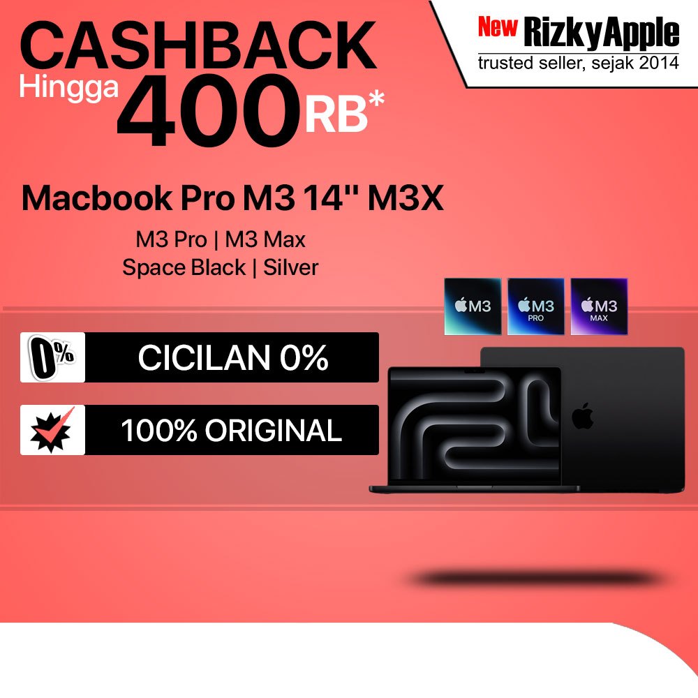 𝗔𝗽𝗽𝗹𝗲® MacBook Pro 2023 14 inch M3 M3X Chip M3 Max RAM 36GB/1TB SSD 14-core CPU, 30-core GPU NEW IT