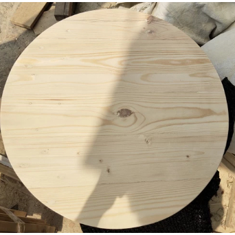 Papan bulat kayu jati belanda D.30cm alas kursi meja sudah vernis