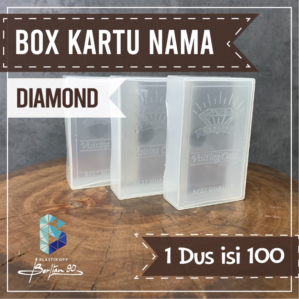 

Box Kartu Nama Kotak Diamond Tebal Termurah isi 1 Dus 100 pcs Terbaru / Kotak Plastik Kartu Id Card