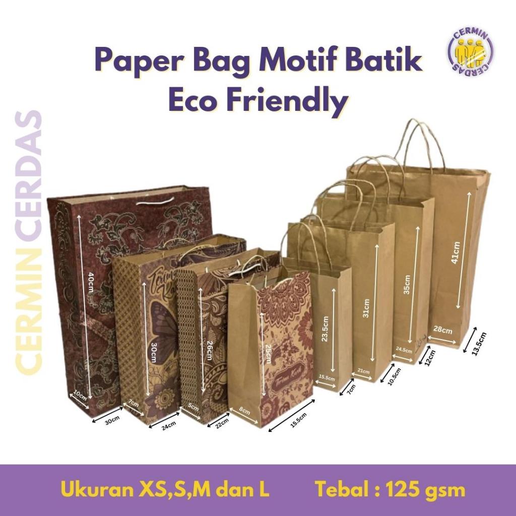 

Paper Bag Motif Batik Coklat Bahan Craft All Size 125gr Bahan Daur Ulang Eco Friendly Tebal Ukuran Sovenir Kado Tas Belanja Wedding