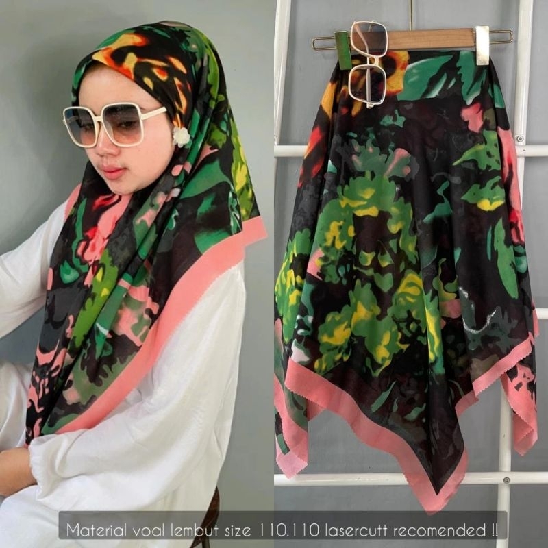 Hijab Segiempat Deenay KW Motif TNI