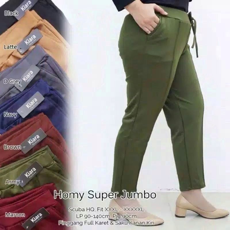 Celana Scuba Wanita Jumbo / Celana Scuba Jumbo / Celana Wanita Jumbo