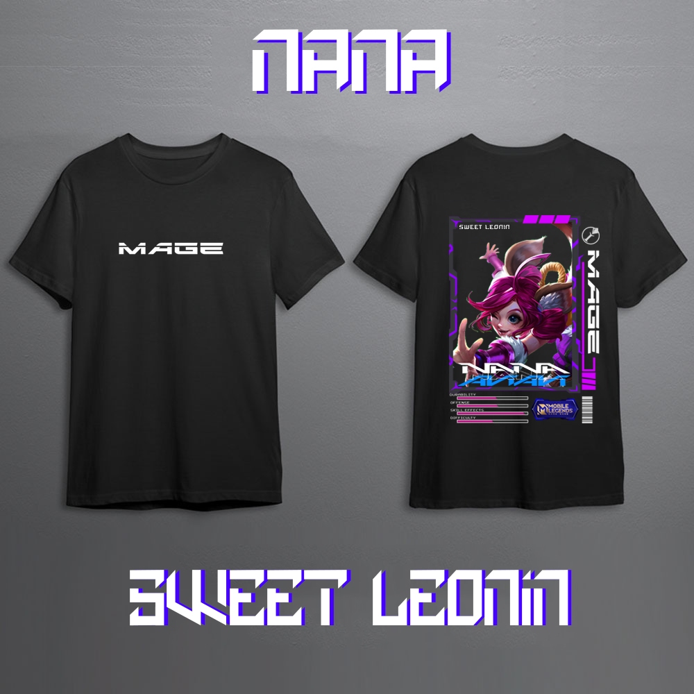 Kaos Pria Mobile Legend Hero NANA MAGE Skin Keren//Kaos Mobile Legend//Kaos ML//Kaos NANA MAGE