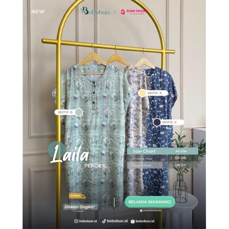 Laila Daster pendek by Gimi Hijab | daster kekinian| baju tidur