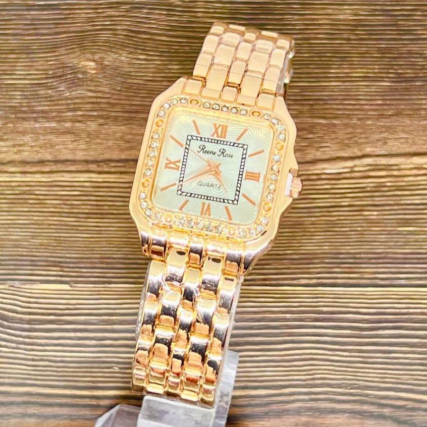 CREMONA Jam Tangan Wanita Simple Kecil Kotak Rantai Permata Fashion Import Luxury