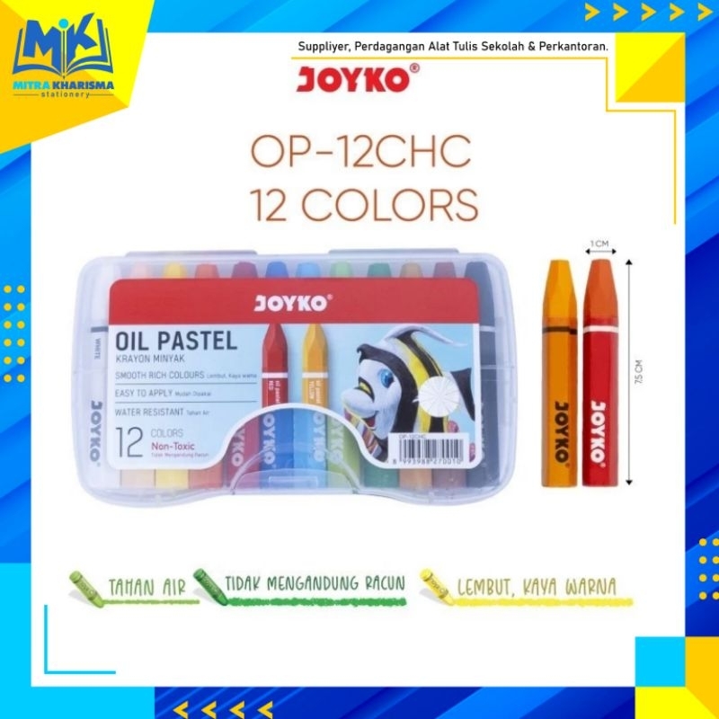 

Crayon / Krayon /Oil Pastel JOYKO 12 Warna OP-12 CHC