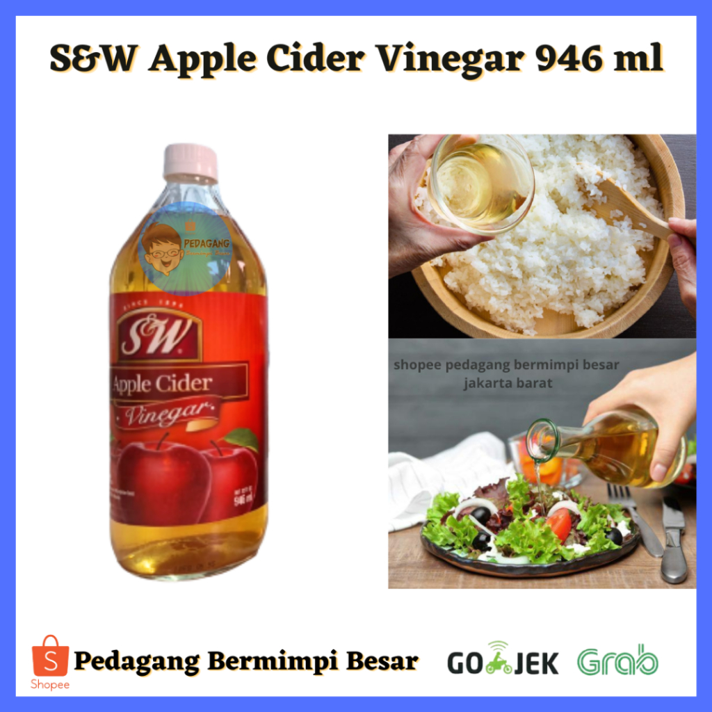 

S&W Apple Cider Vinegar 946 ml/ Chuka Apel